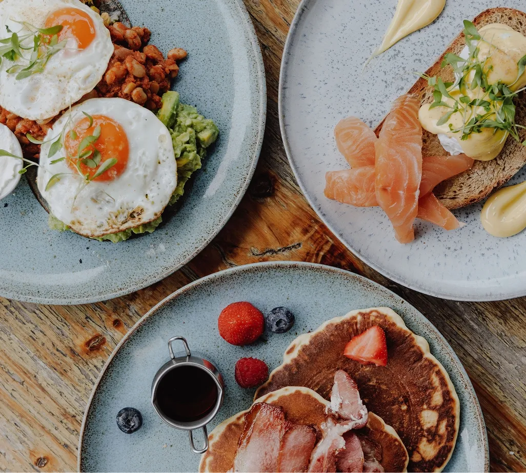 Plates of food from local artisan cafés